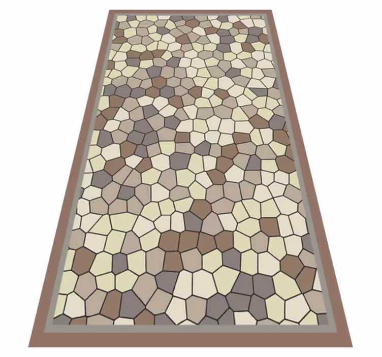 Covor de vinil mozaic model hexagonal de piatră - TenStickers