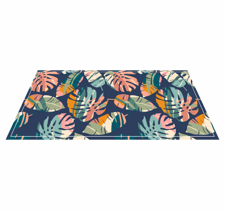 Covor vinil cu aspect de natura concept frunze tropicale - TenStickers