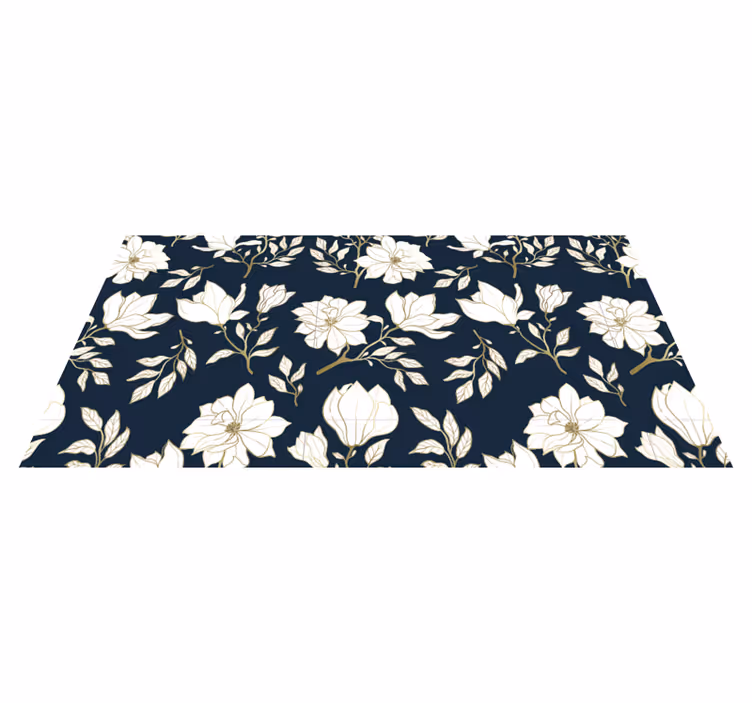 Covor de vinil hol flori elegante de magnolie - TenStickers
