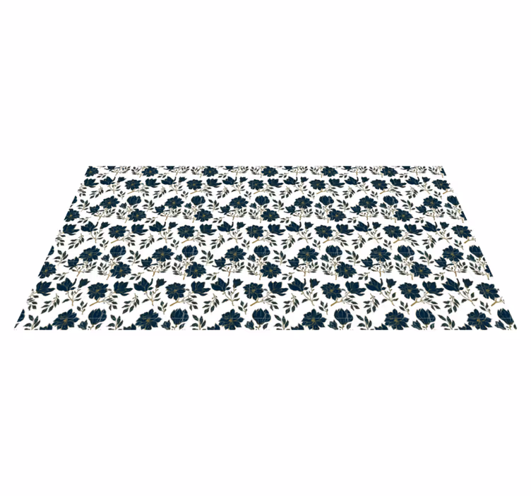 Covor vinil flori și plante design floral de frumusețe - TenStickers