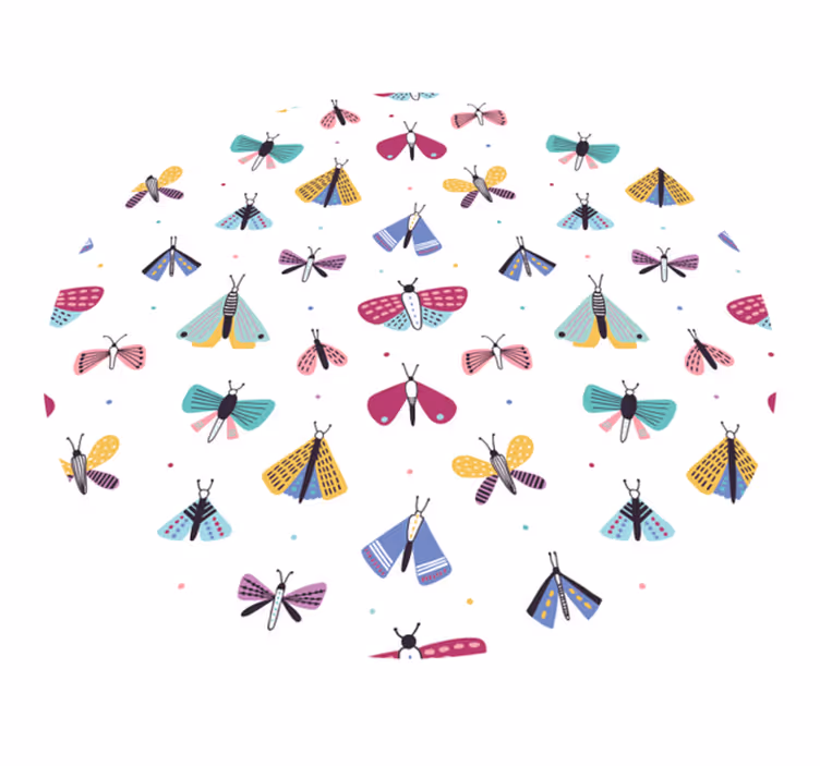 Covor de vinil pepiniere colecție de insecte colorate - TenStickers