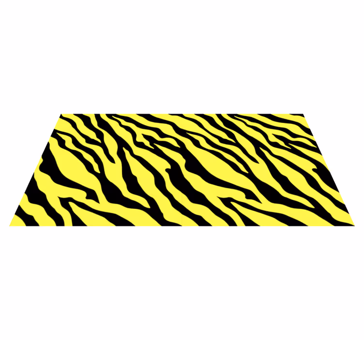 Covor galben din vinil cu imprimeu zebra - TenStickers
