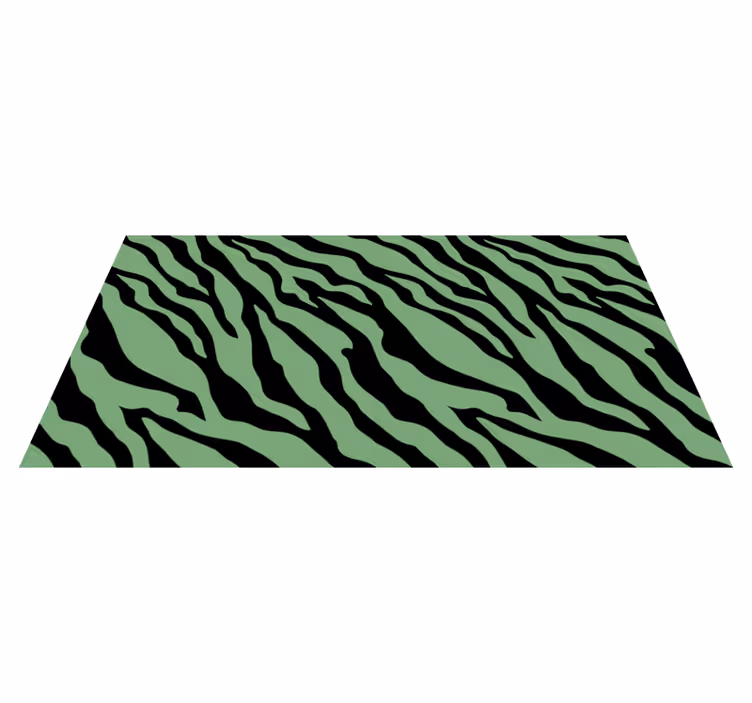 Covor verde din vinil cu design animal zebra - TenStickers