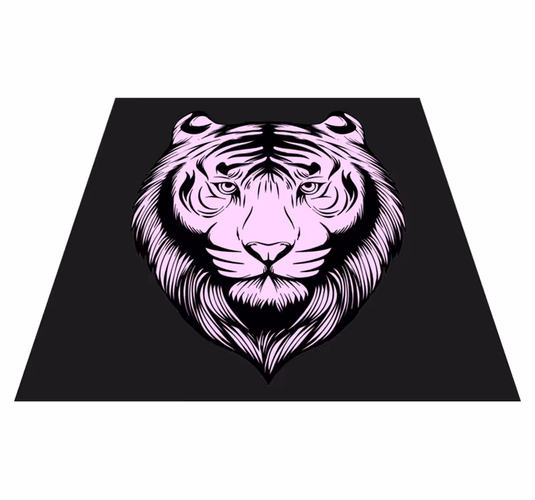 Covor roz din vinil cu imprimeu animal tigru - TenStickers
