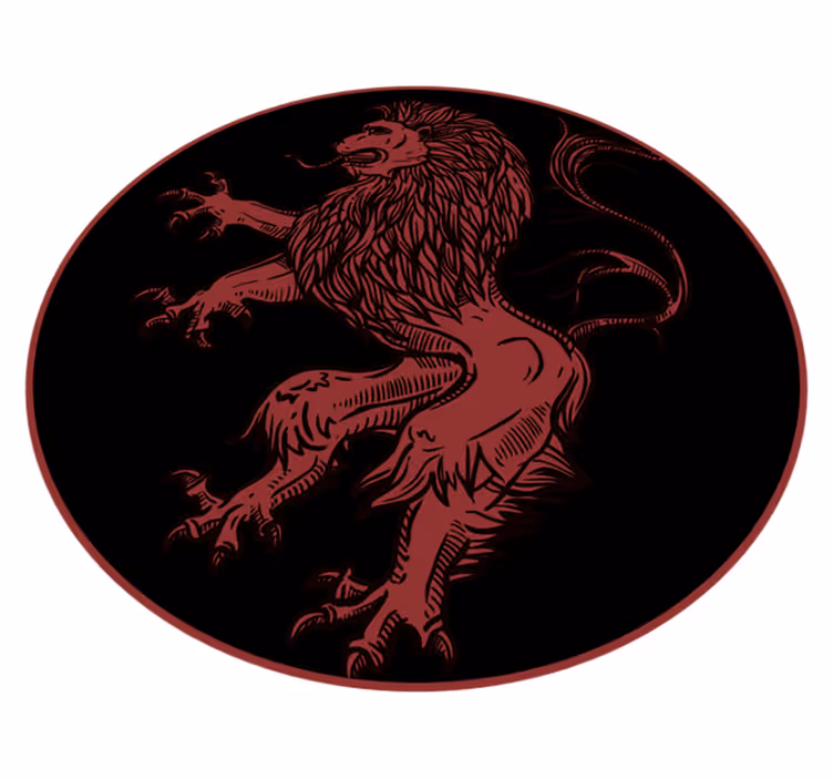 Covor vinil animal emblema leului roșu - TenStickers
