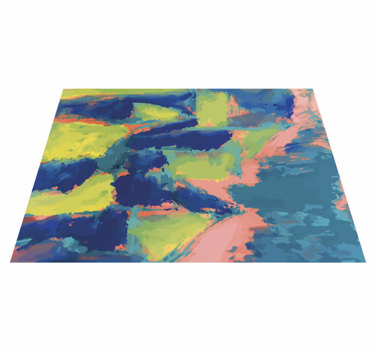 Covor vinil modern secțiuni de culoare abstracte - TenStickers