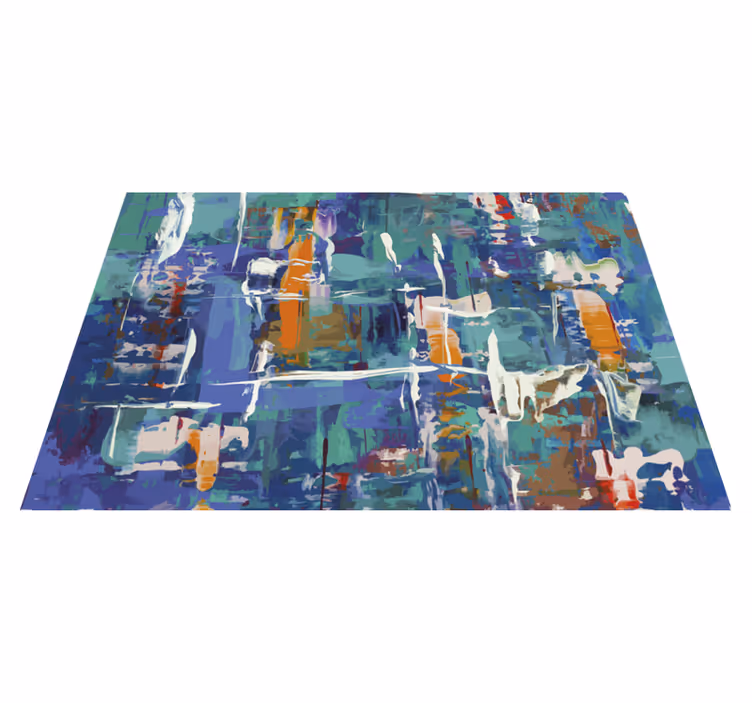 Covor din vinil stropi abstracti colorati - TenStickers