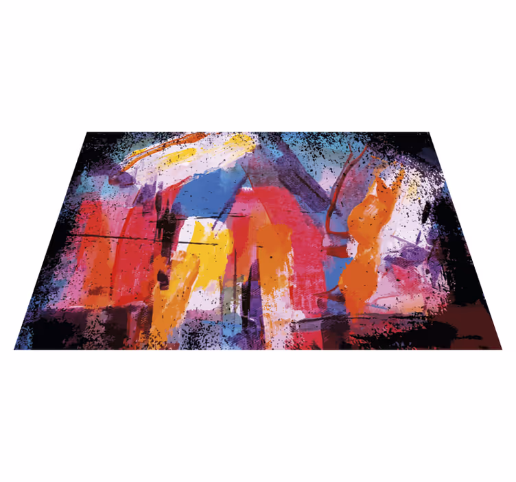 Covor vinil modern stropi abstracte vibrante - TenStickers
