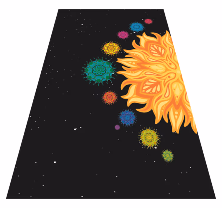 Solar system mandalas teen vinyl rug - TenStickers
