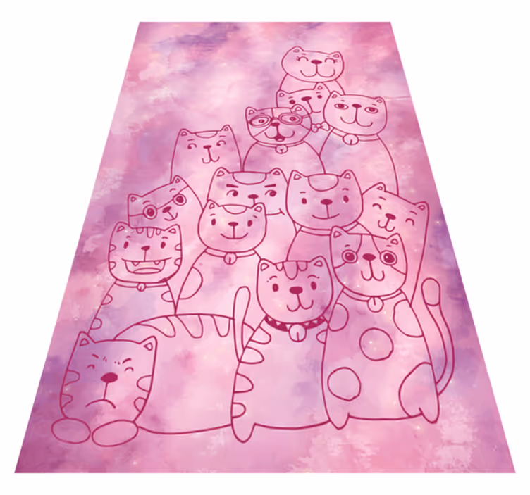 Covor de vinil pentru adolescent galaxia miau - TenStickers