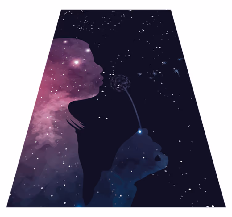 Covor de vinil univers pentru fete - TenStickers