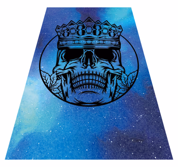Covor de vinil texturat artă cu craniu regal - TenStickers