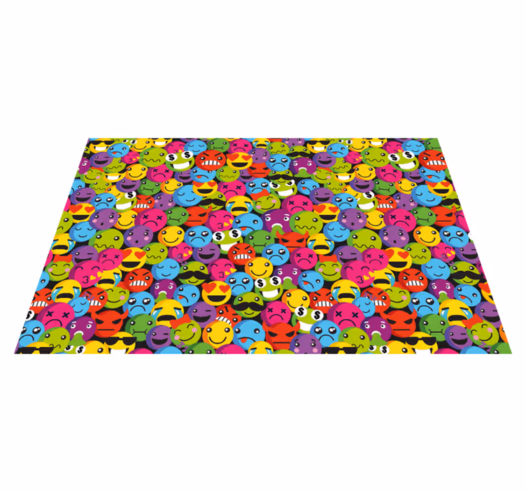 Covor de vinil pentru compoziție emoji - TenStickers