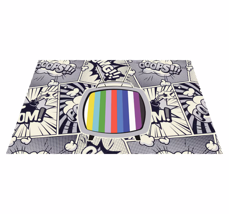 Covor de vinil Adolescenți ecran de televizor retro - TenStickers