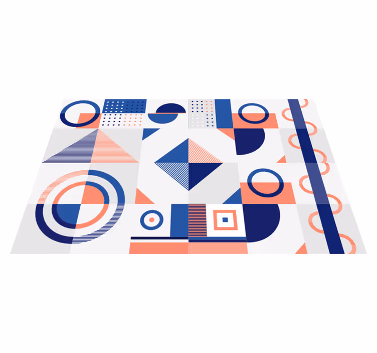 Covor de vinil geometric forme moderne - TenStickers
