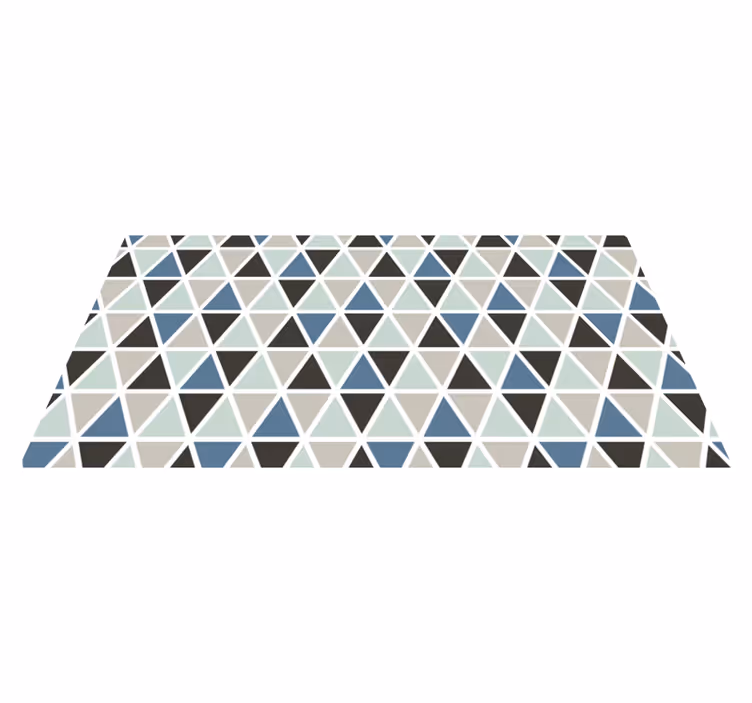 Covoare geometrice cu model geometric gri și albastru - TenStickers