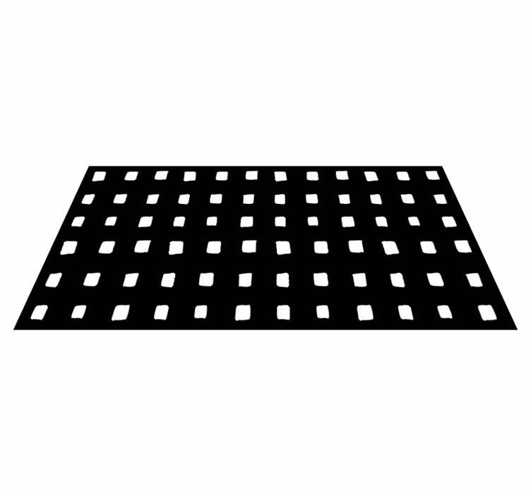 Covor vinil minimalist model pătrat alb-negru - TenStickers