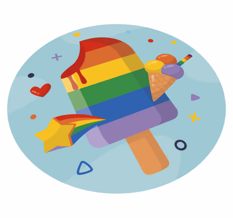 Alții covor de vinil înghețată colorată - TenStickers