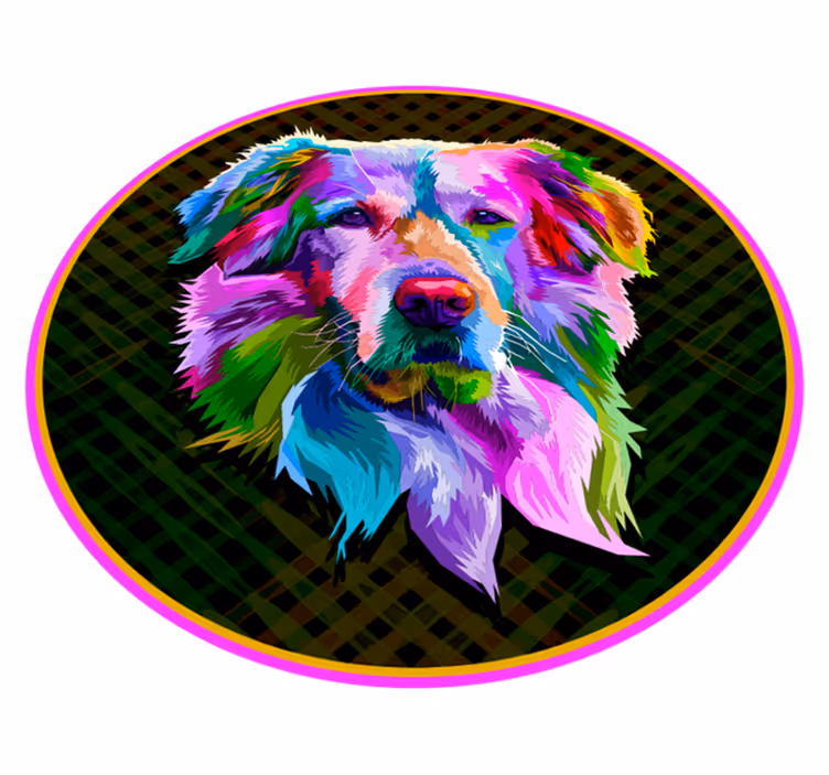 Covor de aur pop art golden retriever - TenStickers