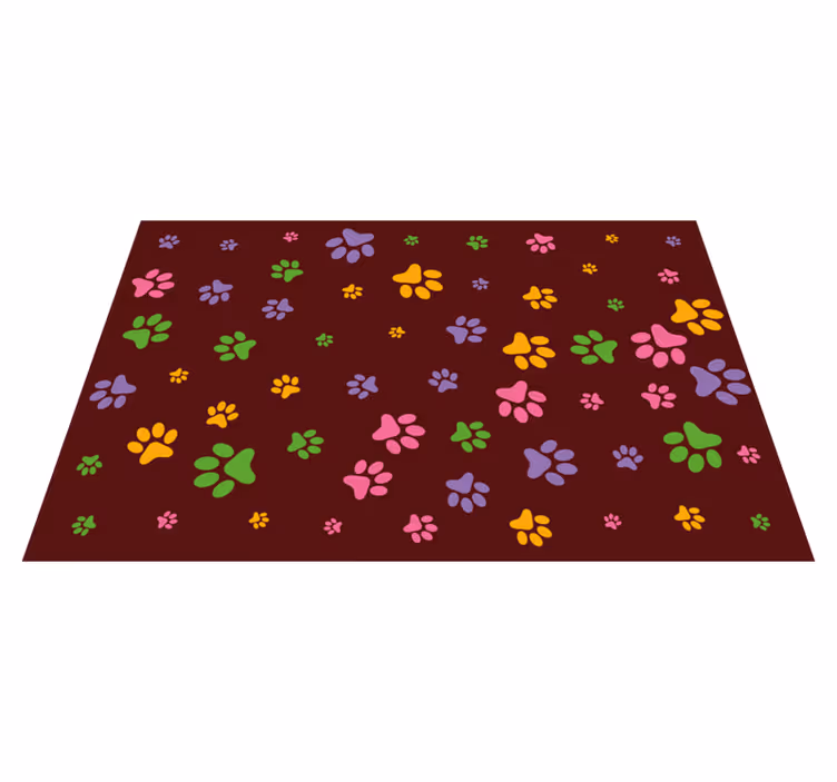 Covor vinil print animalier modele colorate de labe - TenStickers