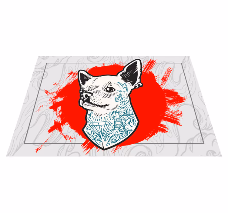 Covor vinil animal portret de câine chihuahua - TenStickers