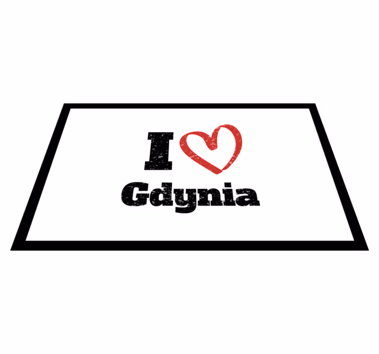 Covoare de vinil cu fraze iubesc gdynia - TenStickers