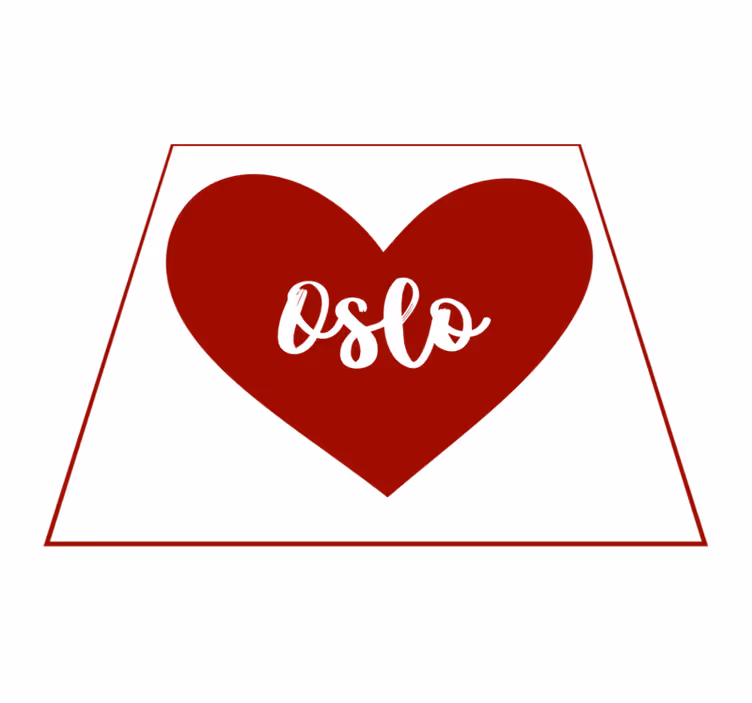 Covoare de vinil cu fraze inima oslo - TenStickers