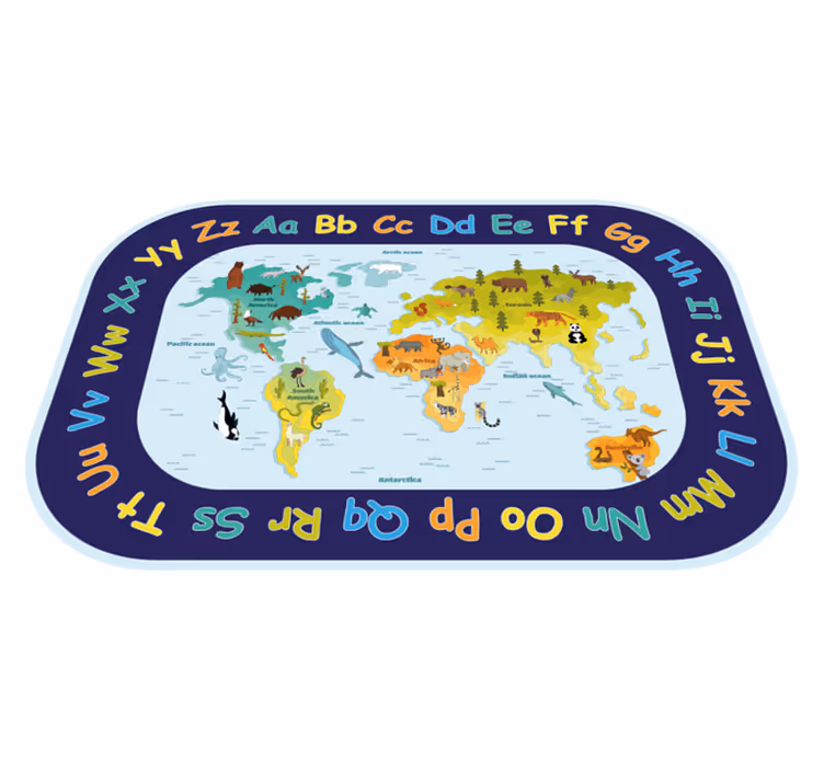 Pentru copii cu covor alfabet lume - TenStickers