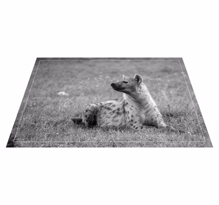 Covor vinil animal portret elegant de hienă - TenStickers
