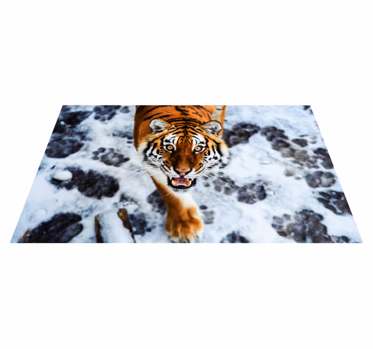 Covor animal vinil tigru feroce animal - TenStickers