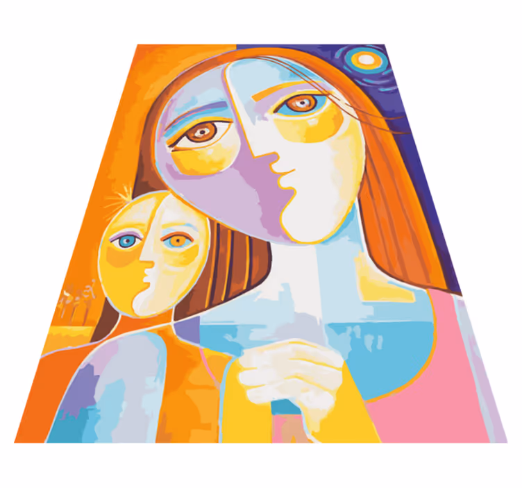 Covor modern de artă mama și copil - TenStickers