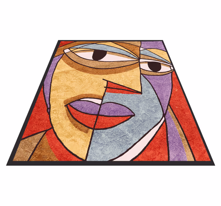 Covor vinil modern portret abstract colorat - TenStickers