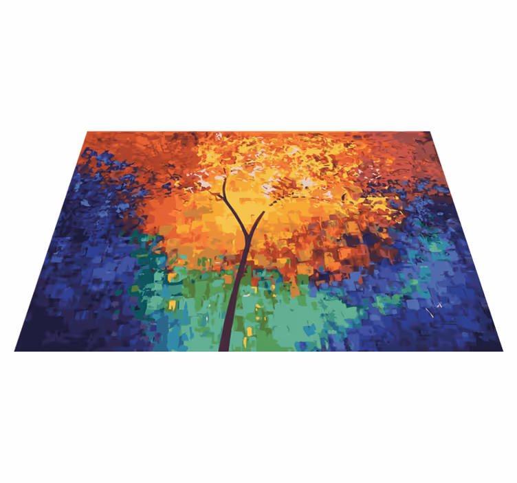 Arta moderna copac colorat copac modern - TenStickers