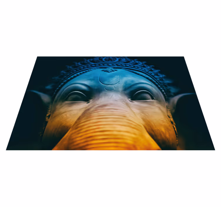 Covor modern de artă albastră elefant albastru - TenStickers