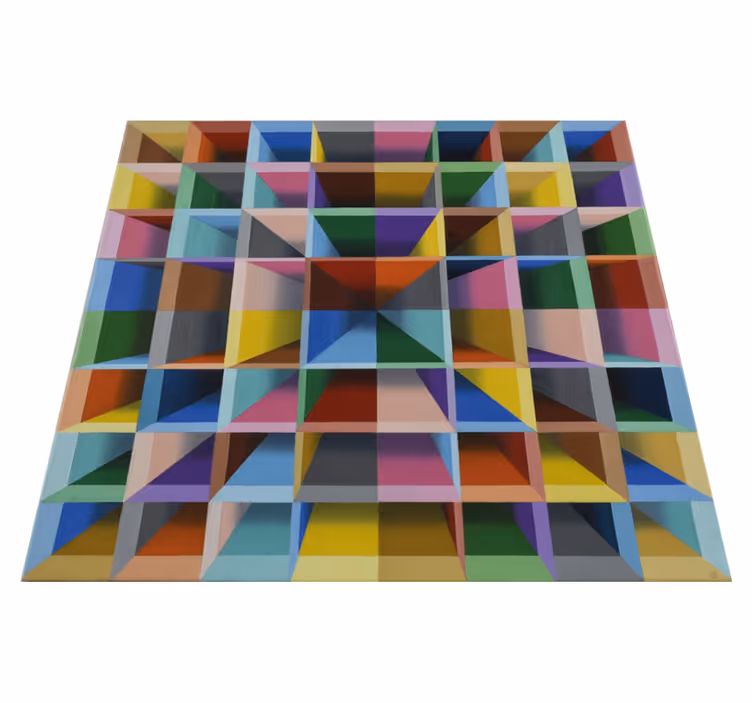 Arta moderna cuburi colorate cuburi covor modern - TenStickers