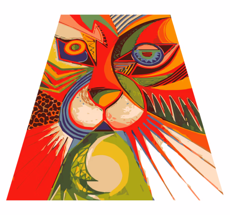 Covor de vinil tigru geometric modern - TenStickers