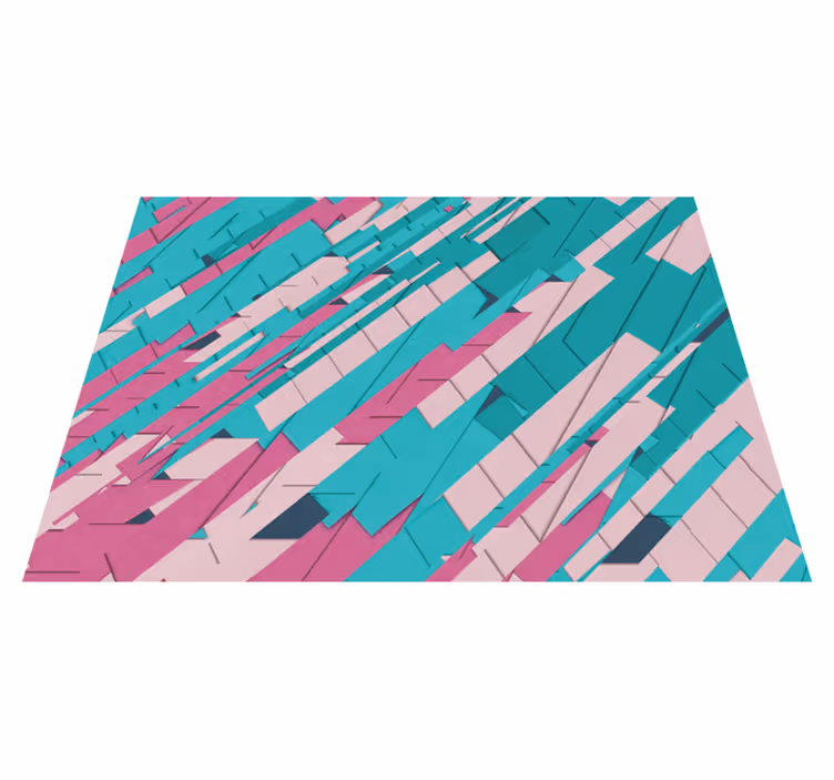 Arta moderna linii colorate covor modern din vinil - TenStickers