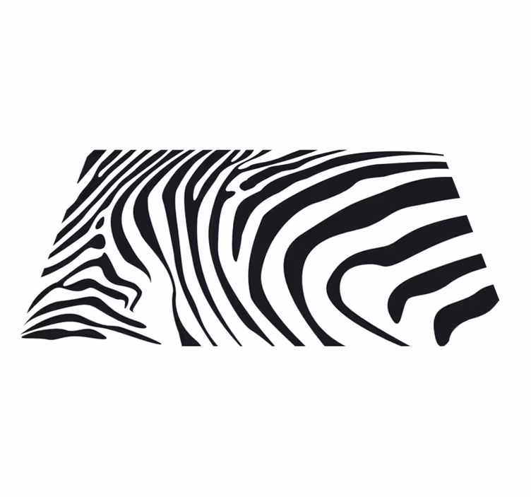 Covor negru din vinil cu imprimeu animal zebra - TenStickers