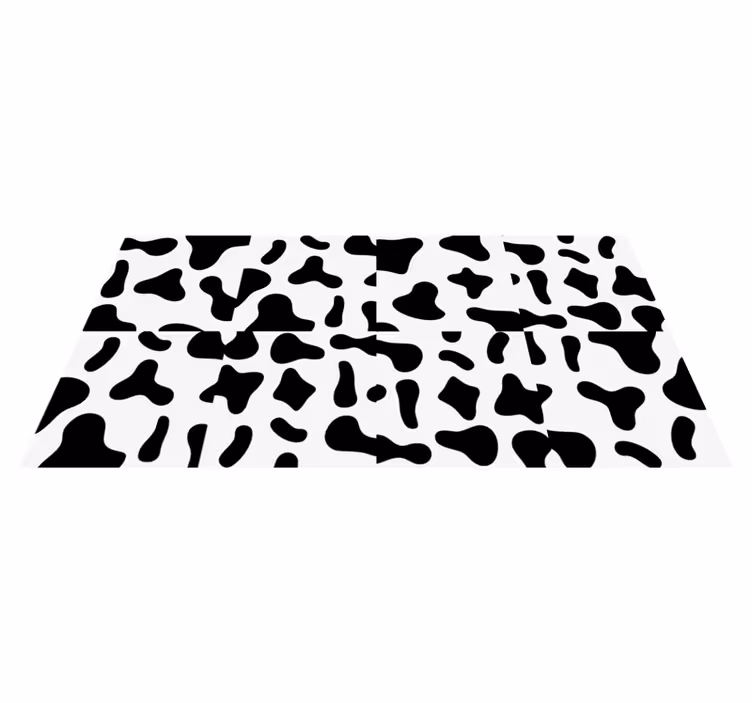 Covor vinil print animalier vacă albă și neagră - TenStickers