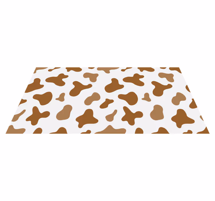 Covor maro de pete de vacă cu imprimeu animal vinil - TenStickers
