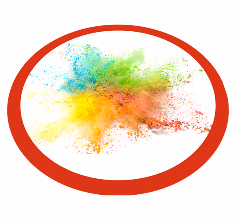 Covor vinil dormitor efect de explozie colorată - TenStickers