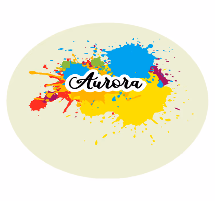 Covor din vinil ilustrație splash cu nume - TenStickers