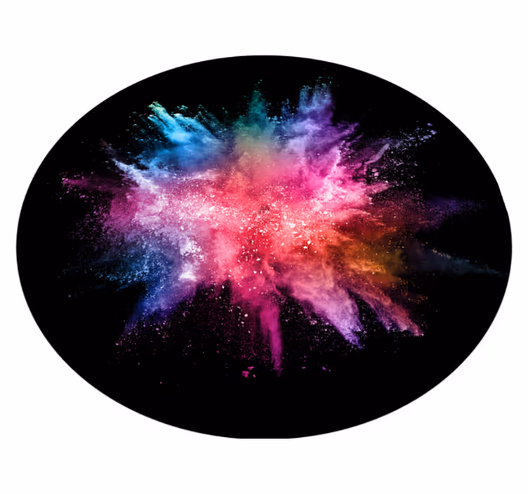 Covor vinil dormitor explozie abstractă colorată - TenStickers