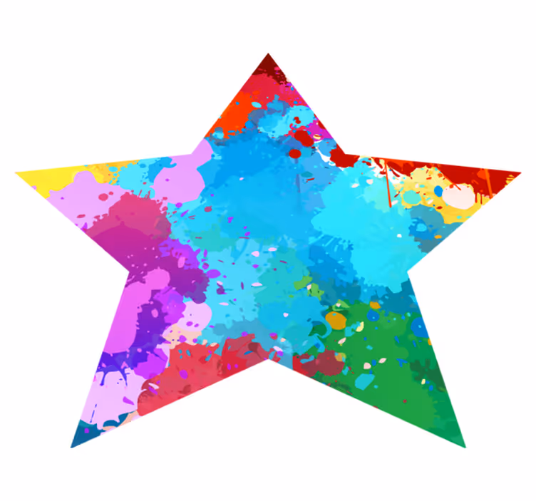 Alții covor de vinil stea cu linii colorate - TenStickers