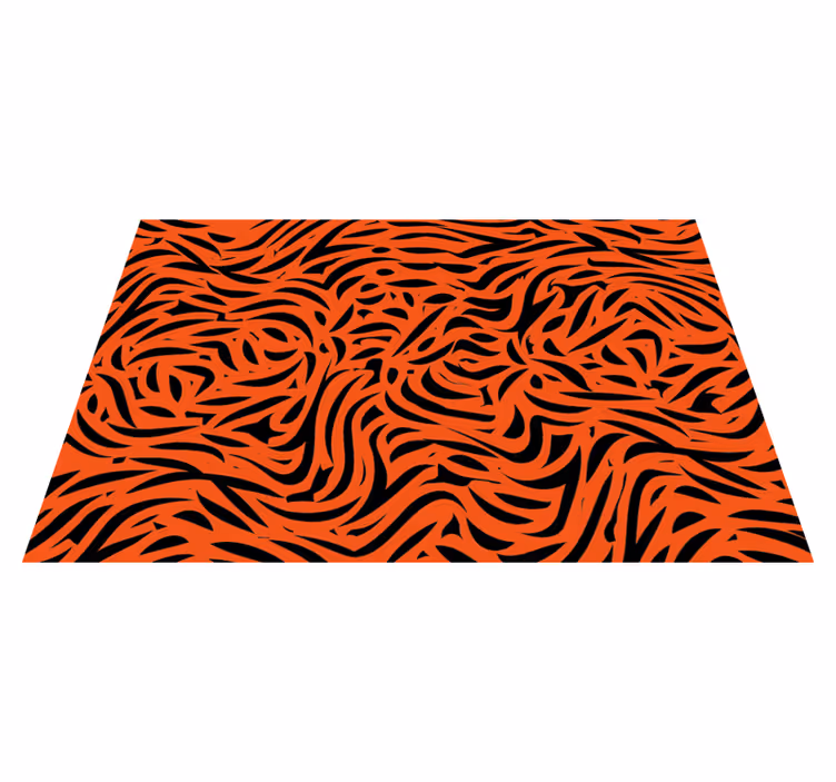 Covor vinil print animalier model dinamic portocaliu - TenStickers