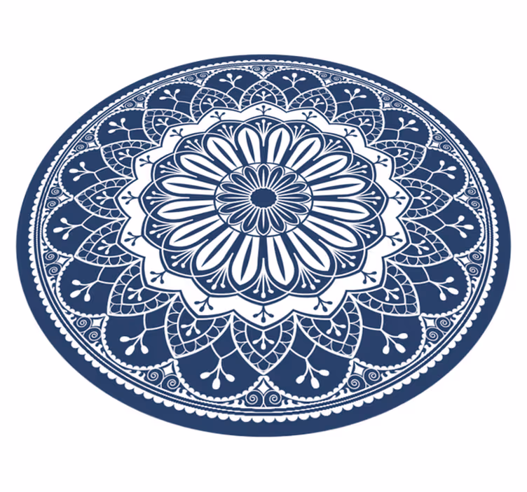 Covor vinil mandala compoziție botanică marinei - TenStickers