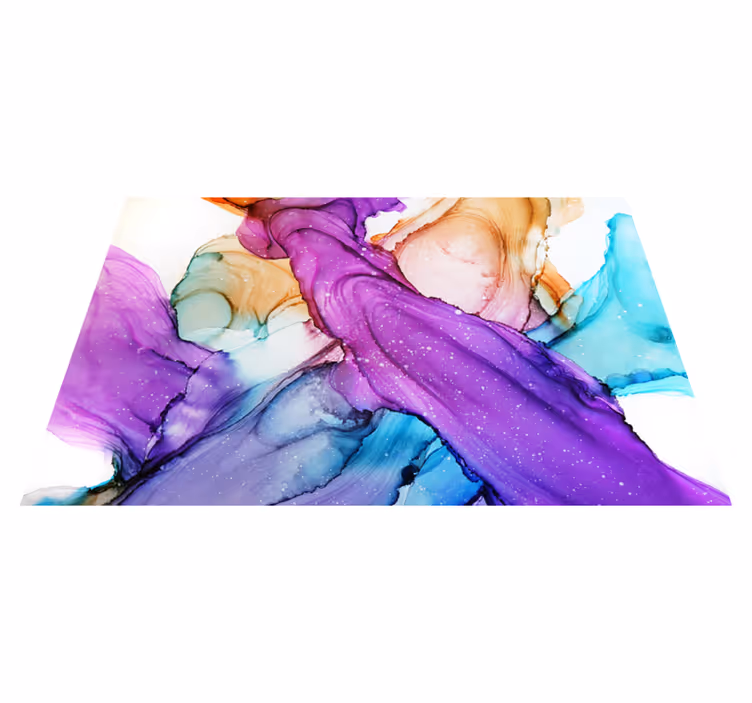 Covor dormitor amestecat culori abstracte - TenStickers