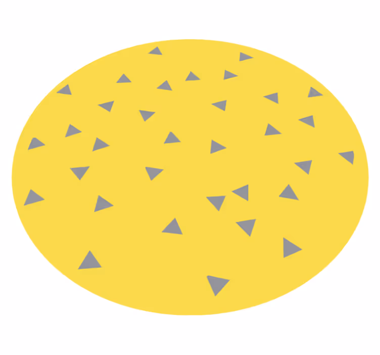 Covor de vinil geometric design triunghi galben - TenStickers