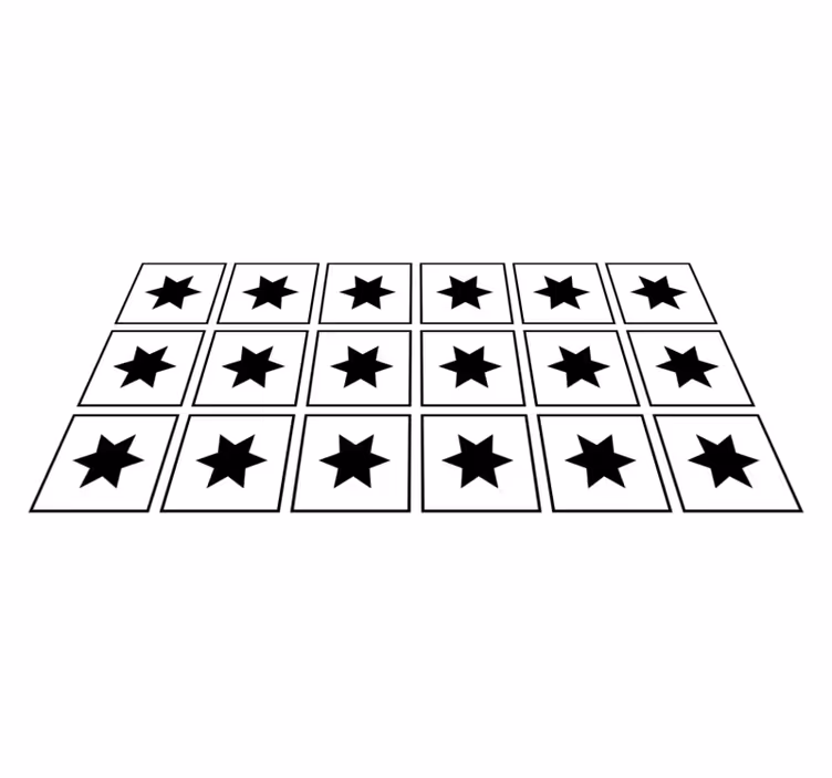 Covor de vinil stele motiv alb-negru - TenStickers