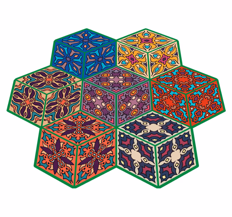 Covor de gresie colorată - TenStickers